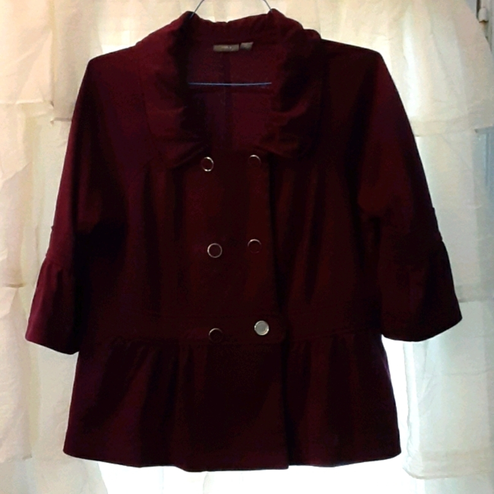 Plum peplum jacket